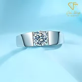 【CF鑽飾】男戒《王者風範》莫桑鑽1克拉 鑽戒 戒指