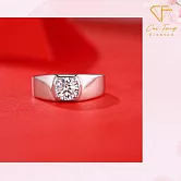 【CF鑽飾】男戒《經典》莫桑鑽1克拉 鑽戒 戒指