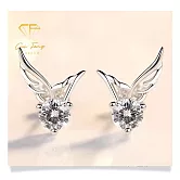 【CF鑽飾】耳環《天使之翼》莫桑鑽 1克拉 耳釘 耳針