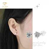 【CF鑽飾】耳環《雨雪》莫桑鑽 1克拉 耳釘 耳針