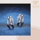 【CF鑽飾】耳環《月弦》莫桑鑽 小鑽造型款 耳針