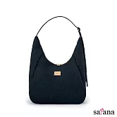 satana - New Denim彎月單肩包 -  丹寧黑