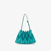 半月款設計｜Pavi studio 泰國新銳設計師.時尚W純色包.簡約設計.大容量.真皮背帶.摺疊肩背包.100%總代理 淡海綠