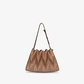 半月款設計｜Pavi studio 泰國新銳設計師.時尚W純色包.簡約設計.大容量.真皮背帶.摺疊肩背包.100%總代理 暖柔沙