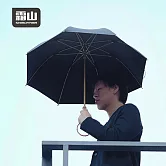【日本霜山】復古竹柄8骨晴雨兩用長柄傘- 黑