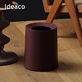 【日本ideaco】圓形家用垃圾桶-11.4L-多色可選- 酒紅