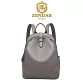 【ZENDAR】台灣總代理 限量1折 頂級超柔軟小牛皮後背包 蓮妮系列 全新專櫃展示品(大象灰)
