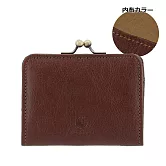 Kissora Tokyo｜日本職人手工 口金方形牛皮零錢卡片夾 可可色