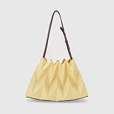 半月款設計｜Pavi studio 泰國新銳設計師.時尚W純色包.簡約設計.大容量.真皮背帶.摺疊肩背包.100%總代理 奶油黃