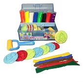 可愛造型壓模組(8色小麥黏土+炫彩工具6件組+造形壓模7款+百變壓模器1款)