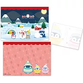 小企鵝波波雙開L夾《冰天雪屋款》