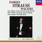 史特勞斯圓舞曲精華：藍色多瑙河、維也納森林的故事、春之聲、皇帝圓舞曲、晨報、女人與歌 / 鮑斯考夫斯基／維也納愛樂