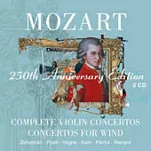 Mozart : Mozart 250th Anniversary Edition - Complete Violin Concertos & Concertos for Wind (5CD)