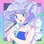 魔法天使電視原聲帶 透明紫膠