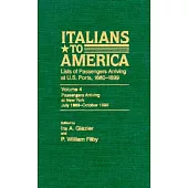 Italians to America, July 1889 - Oct. 1890: Lists of Passengers Arriving at U.S. Ports