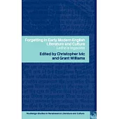 Forgetting in Early Modern English Literature and Culture: Lethe’s Legacy