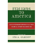 Italians to America, October 1903 - March 1904: Lists of Passengers Arriving at U.S. Ports