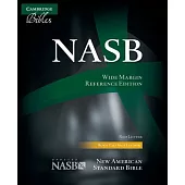 NASB Wide Margin Reference Bible, Black Calfsplit Leather, Red Letter Text