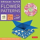 Origami Paper Flower Patterns, 48 Sheets