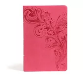 Holy Bible: Christian Standard Bible, Personal Size Reference Bible, Pink Leathertouch