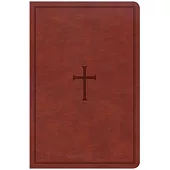 CSB Large Print Personal Size Reference Bible, Brown Leathertouch, Indexed