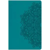 Holy Bible: Christian Standard Bible, Giant Print Reference Bible, Teal Leathertouch, Indexed