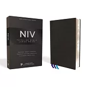 Niv, Thinline Bible, Large Print, Premium Leather, Goatskin, Black, Premier Collection, Comfort Print