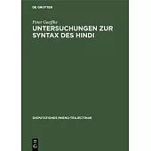Untersuchungen Zur Syntax Des Hindi