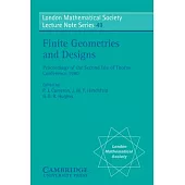 Finite Geometries and Designs: Proceedings of the Second Isle of Thorns Conference 1980