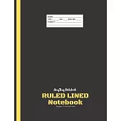 Ruled Lined Notebook - AmyTmy Notebook - 80 pages - 7.44 x 9.69 inch - Matte Cover