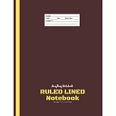Ruled Lined Notebook - AmyTmy Notebook - 80 pages - 7.44 x 9.69 inch - Matte Cover