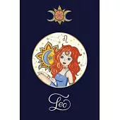 LEO - Lined Journal: Zodiac Notebook - 100 Pages - 6x9 Inch