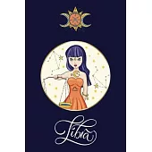LIBRA - Lined Journal: Zodiac Notebook - 100 Pages - 6x9 Inch