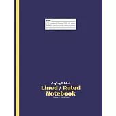 Lined / Ruled Notebook - AmyTmy Notebook - 50 pages - 7.44 x 9.69 inch - Matte Cover