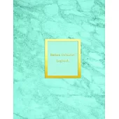 Button Collector Logbook: Record and track your vintage button collection inventory list - Journal book for historical, rare, modern and unique