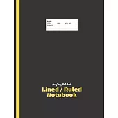 Lined / Ruled Notebook - AmyTmy Notebook - 50 pages - 7.44 x 9.69 inch - Matte Cover