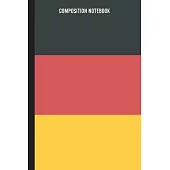 German Composition Notebook - College Ruled Notebook: German Flag Journal - Perfect for Language Learning, School, Student