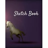 Sketch Book: Unicorn Themed Blank Paper for Sketching and Creative Doodling. Notebook and Doodle Pad