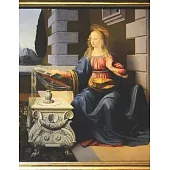 Leonardo da Vinci Black Paper Sketchbook: The Annunciation - Draw with Vivid Colors - Large Artistic Sketch Pad - For Gel Ink Pens, Colored Pencils, C