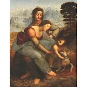 Leonardo da Vinci Black Pages Sketchbook: The Virgin and Child with Saint Anne Mary & Baby Jesus - Large Artistic Sketch Pad - Blank All Black Paper R