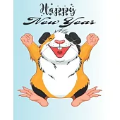 Happy New Year: Journal funny gift for guinea pig Notebooks