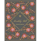 Monthly Bill Planner & Organizer: Financial Planner Budget Book, Monthly Bill Planner With Income List, Weekly Expense Tracker, Expense Tracker, Budge