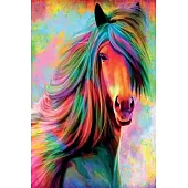 Notes: Rainbow Horse / Medium Size Notebook with Lined Interior, Page Number and Daily Entry Ideal for Organization, Taking N