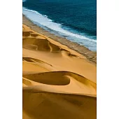 Notebook: sand dunes sea coast Namibia Africa