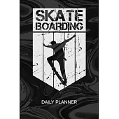 Daily Planner Weekly Calendar: Skater Organizer Undated - Blank 52 Weeks Monday to Sunday -120 Pages- Skatepark Notebook Journal Retro Skateboard - S