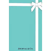 Journal & Co: Teal Tiffany Blue & Tiffany Ribbon - College classic Ruled Pages Book (5.5 x 8.5) Medium Lined Journal Composition Not