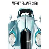 Weekly Planner 2020: Vintage Car Enthusiast Book Notepad Notebook Composition and Journal Gratitude Dot Diary