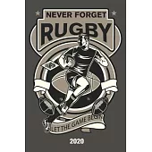 Schedule Planner 2020: Schedule Book 2020 with Rugby Retro Cover - Weekly Planner 2020 - 6