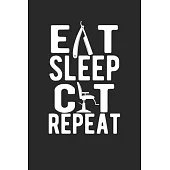 Eat Sleep Cut Repeat: Barber Journal, Barber Shop Notebook, Gift for Barbers, Barber Birthday Present, Appointment Scheduling Book, Barber S