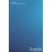 Split Ruled Blank Composition Notebook - 5.25 x 8 Inch: Blue